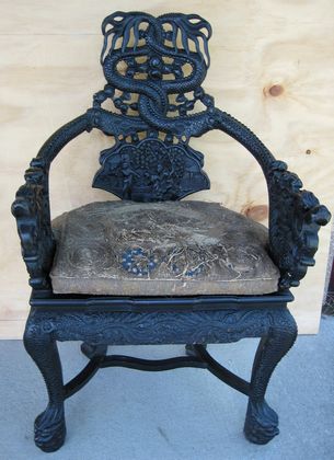Carved Chinese Chair   SOLD
